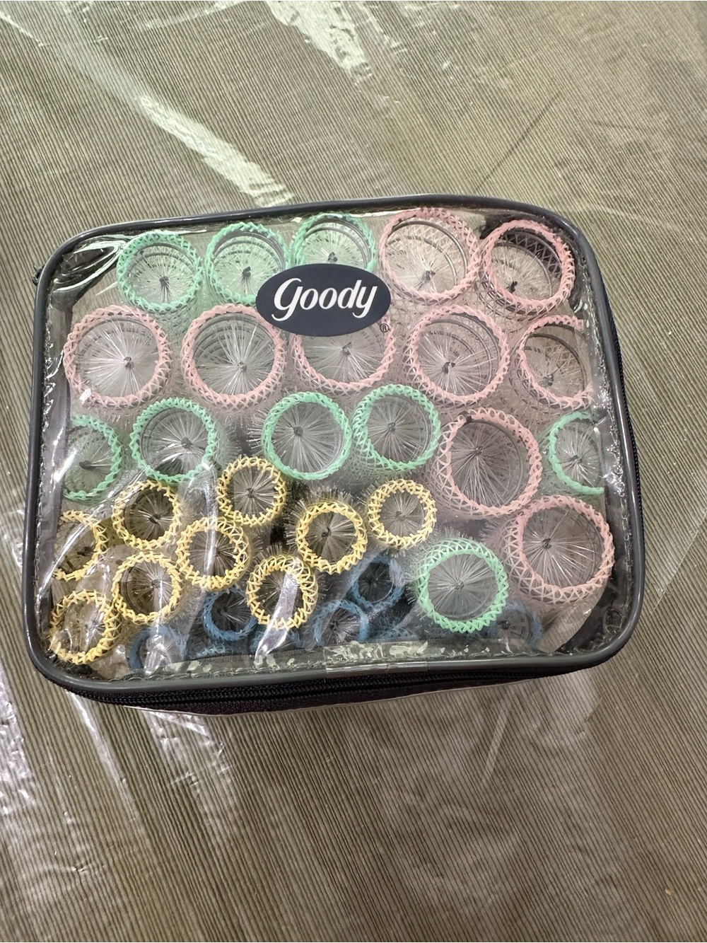 Vintage Goody Pastel Hair Rollers Set — Pink, Mint, Yellow, Blue